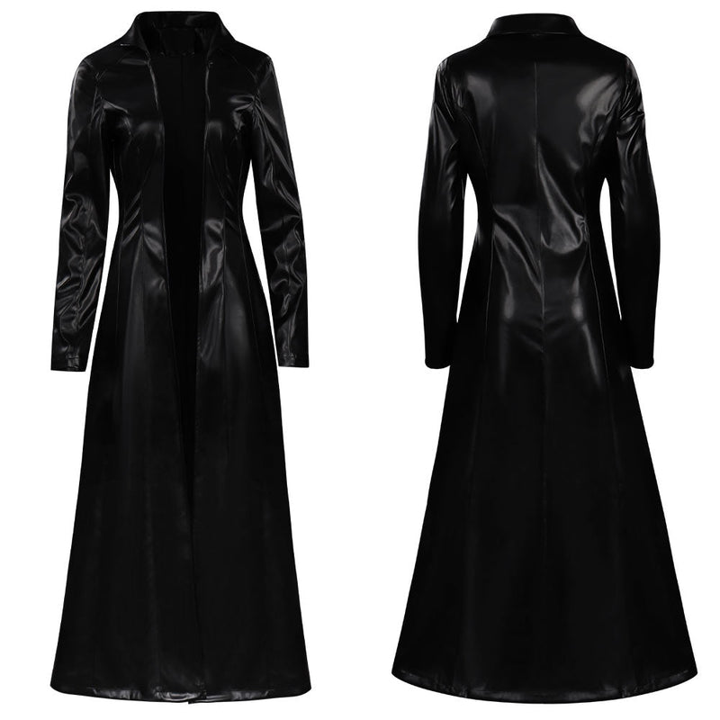 The Matrix Resurrections Trinity Coat Dress Outfits Halloween Carnival Suit Cosplay Costume