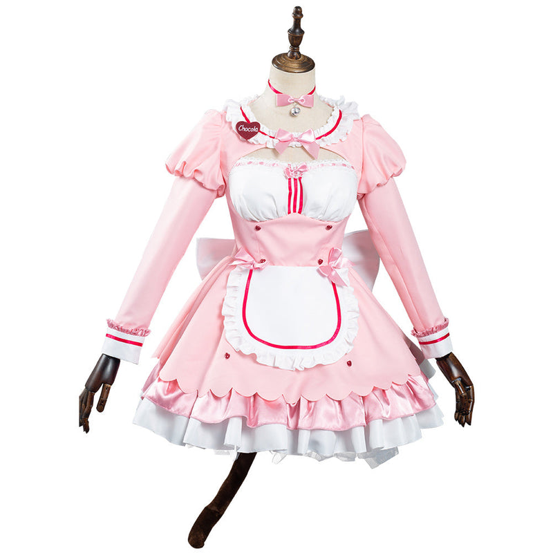 Nekopara Chocola/Vanilla Maid Dress Outfits Halloween Carnival Suit Cosplay Costume