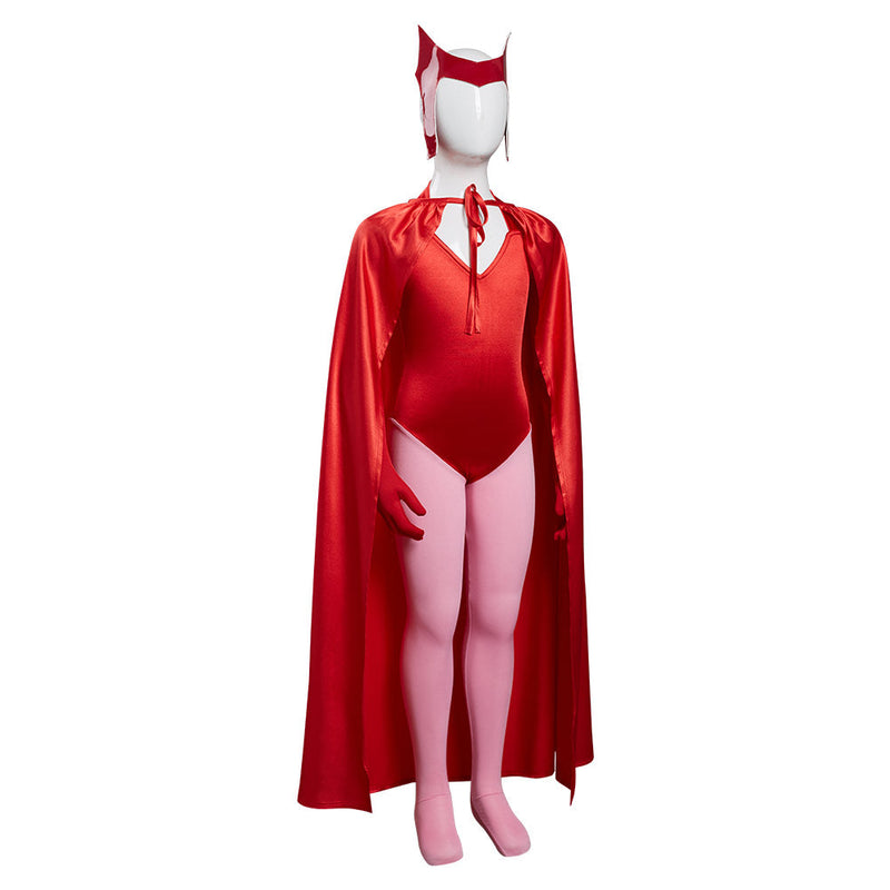 WandaVision Scarlet Witch Wanda Maximoff Costume for Kids Children Cosplay Costume