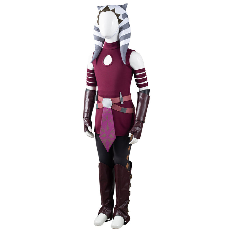 Star Wars: The Clone Wars  Ahsoka Tano  Kids Children Halloween Carnival Suit Outfits Cosplay Costume