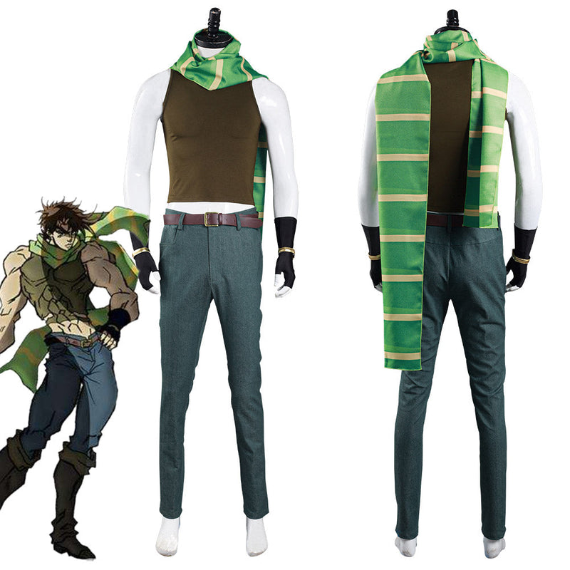 JoJo‘s Bizarre Adventure Part 2: Battle Tendency Joseph Joestar Cosplay Costume Pants Vest Outfits Halloween Carnival Suit