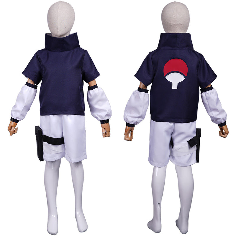 NARUTO Sasuke Uchiha Kids Children Top Pants Halloween Carnival Suit Cosplay Costume