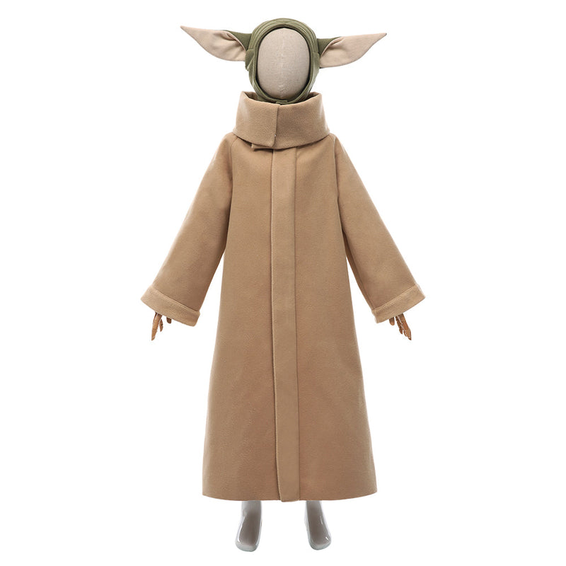 The Mandalorian Season 2-Baby Yoda Grogu Coat Headgear Cosplay Costume For Kids