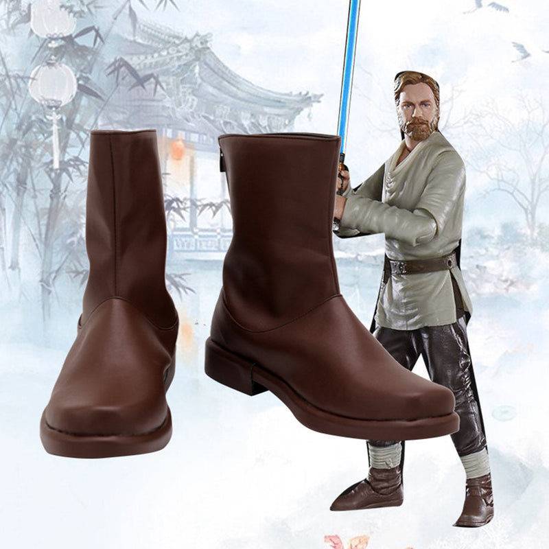 Obi-wan Kenobi Cosplay Shoes Boots Halloween Costumes Accessory Custom Made