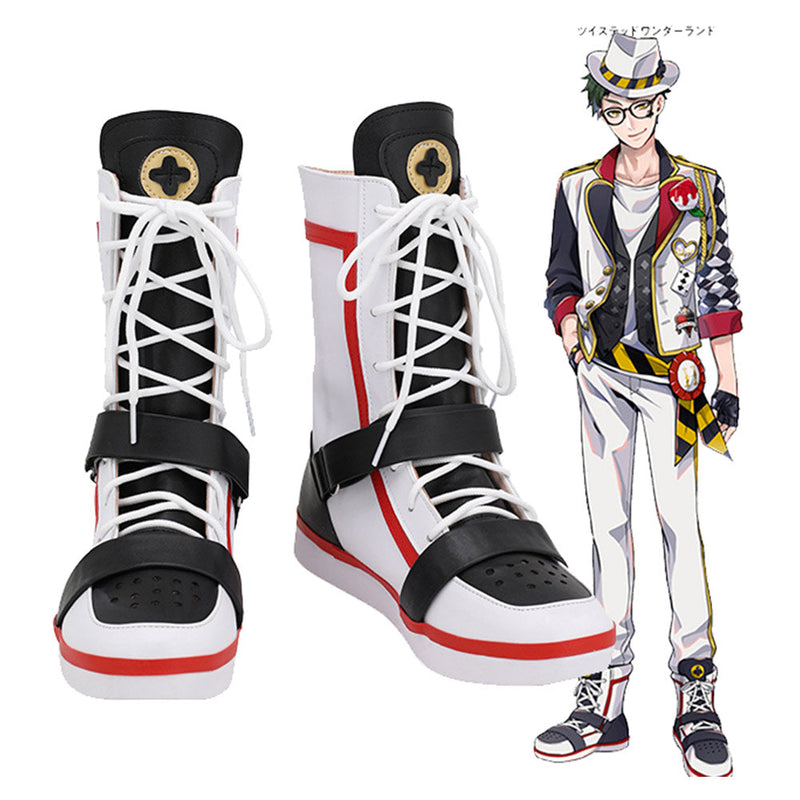 Game Twisted-Wonderland Alice in Wonderland Theme Trey Cosplay Shoes