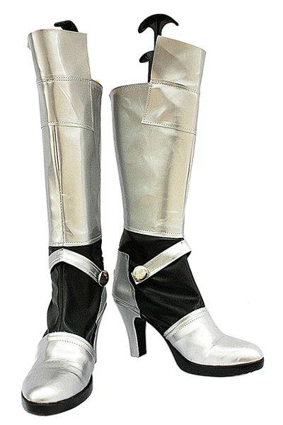 Fate Stay Night Saber Cosplay Boots Silver