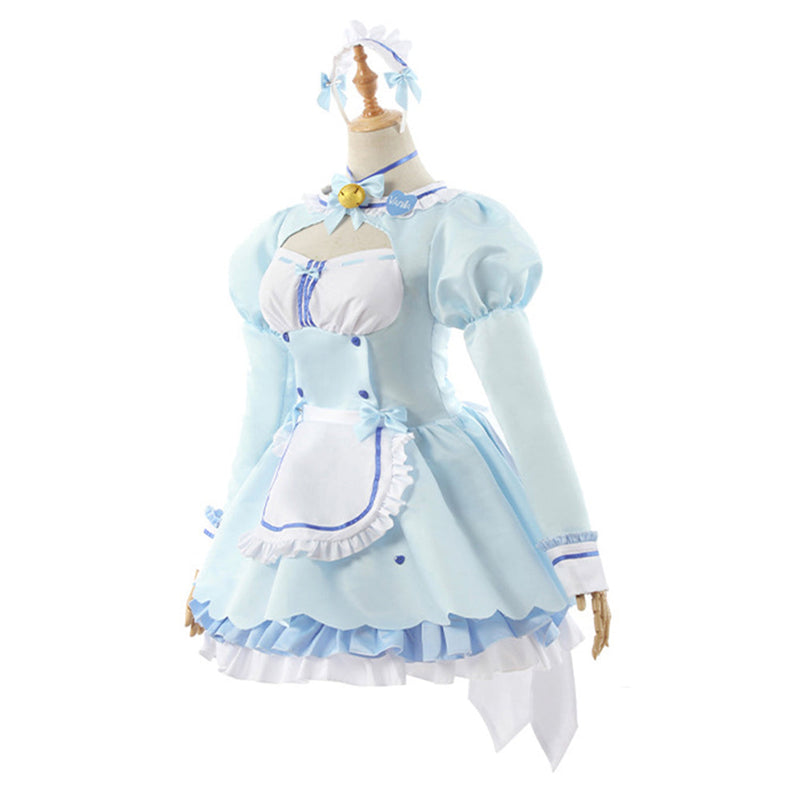 Nekopara Chocola/Vanilla Maid Dress Outfit Halloween Carnival Suit Cosplay Costume