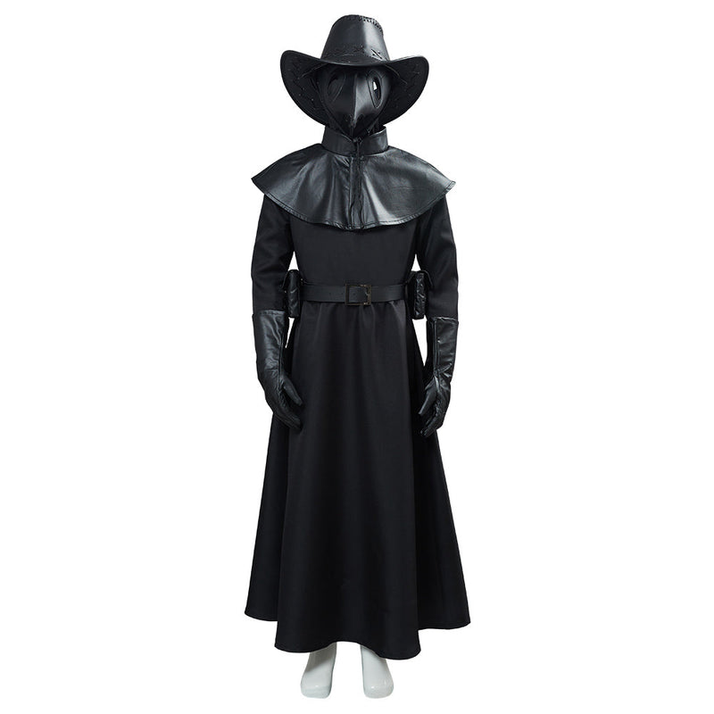 Plague Doctor Halloween Carnival Suit Outfit for Kids Children Cosplay Costume