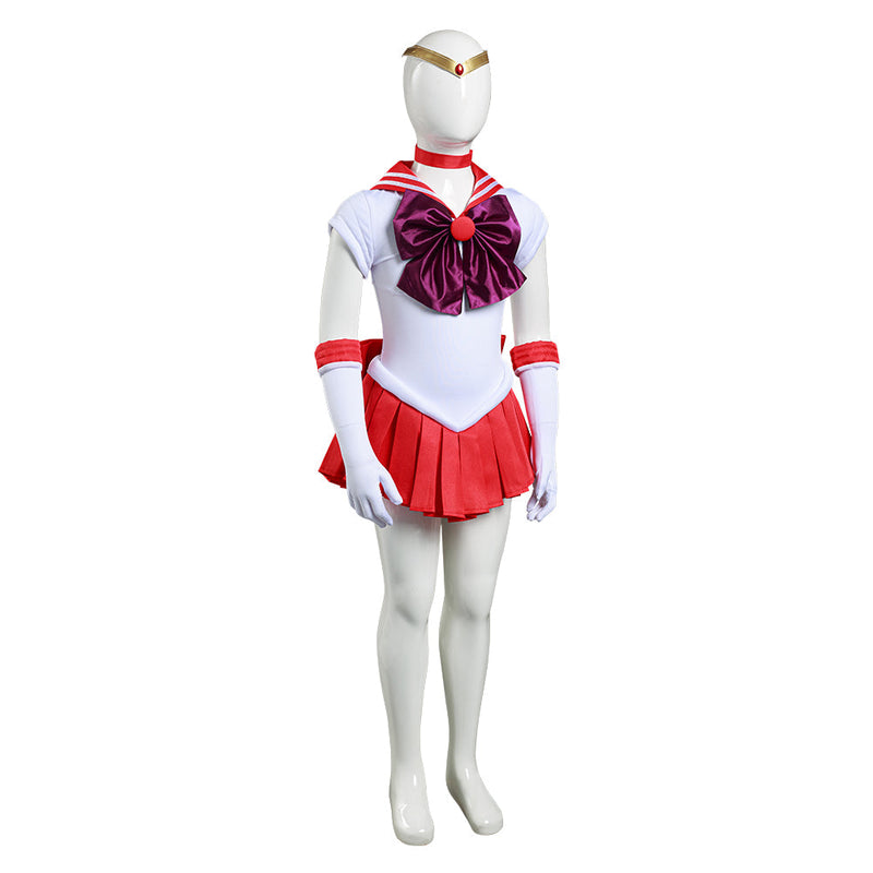 Sailor Moon Hino Rei Kids Children Girls Dress Outfits Halloween Carnival Suit Cosplay Costume