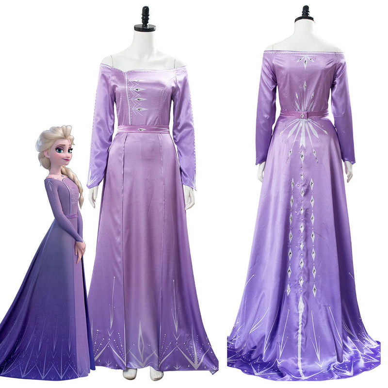 Frozen 2 Elsa Dress Nightgown Gown Pink Arendelle Bedroom Dress Purple Violet Cosplay Costume