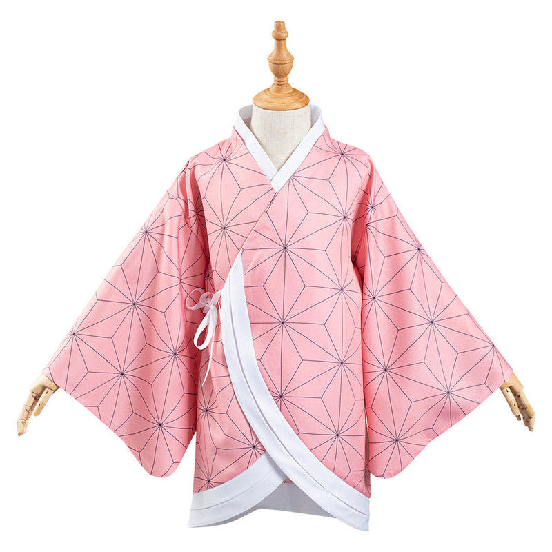 Demon Slayer: Kimetsu no Yaiba Kamado Nezuko Kids Children Kimono Coat Cosplay Costume