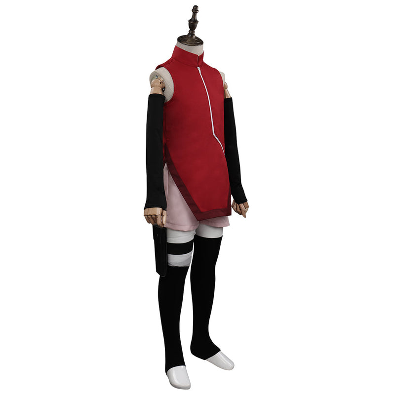 NARUTO Boruto Sarada Uchiha Kids Children Outfit Halloween Carnival Suit Cosplay Costume