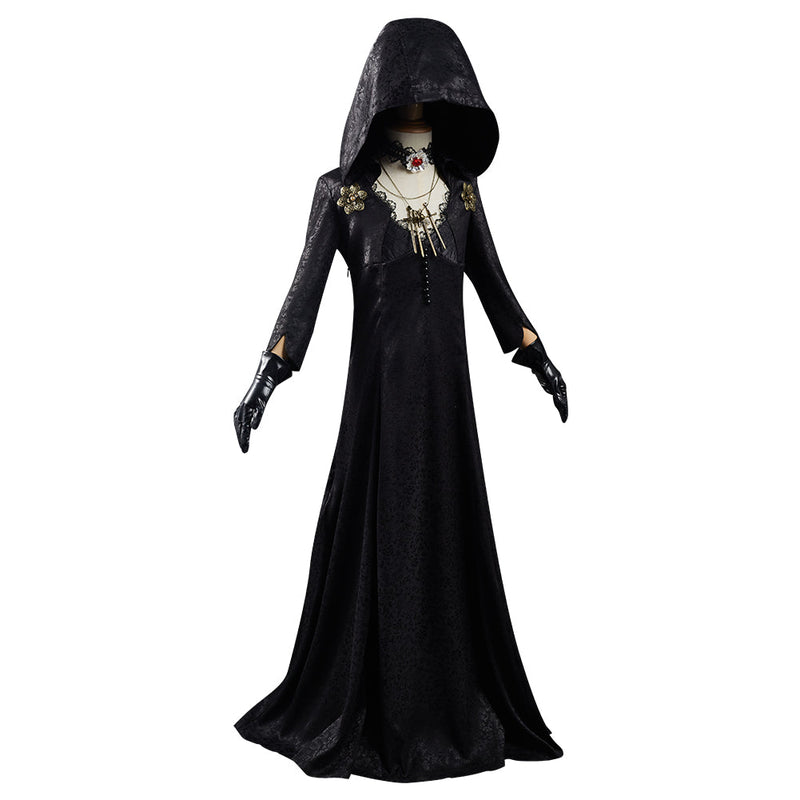 Resident Evil Village Bela Dimitrescu Vampire Lady Bela Dimitrescu  Dress Outfits Kids Children Halloween Carnival Suit Cosplay Costume