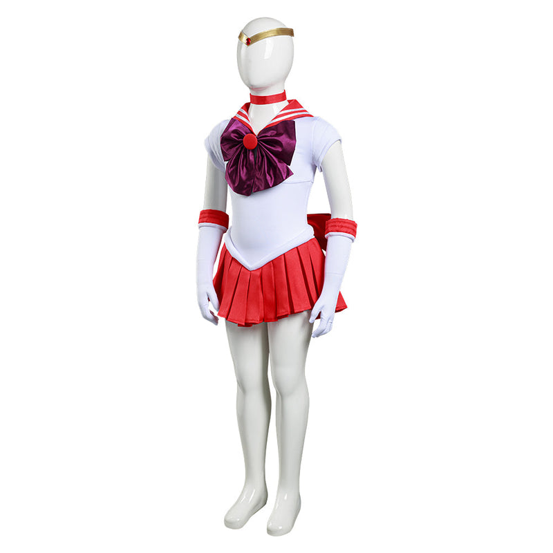 Sailor Moon Hino Rei Kids Children Girls Dress Outfits Halloween Carnival Suit Cosplay Costume