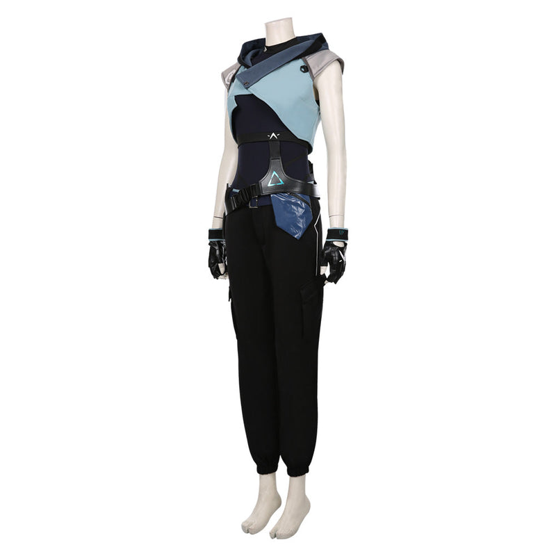 Game Valorant Jett Halloween Jumpsuit Outfit Cosplay Costume