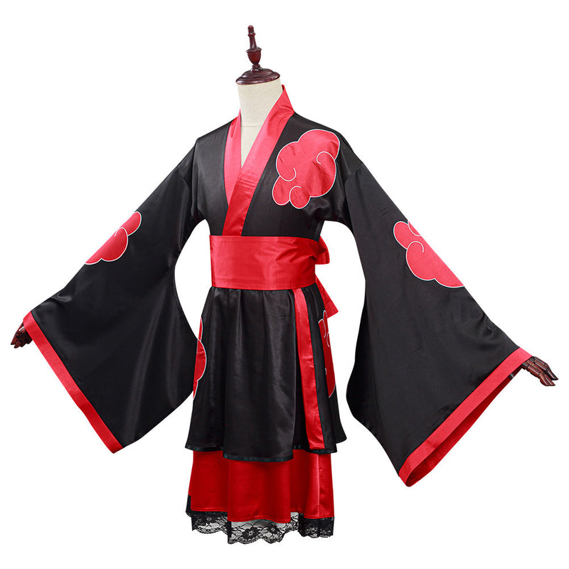 NARUTO Akatsuki Kimono Dress Outfits Halloween Carnival Suit Cosplay Costume