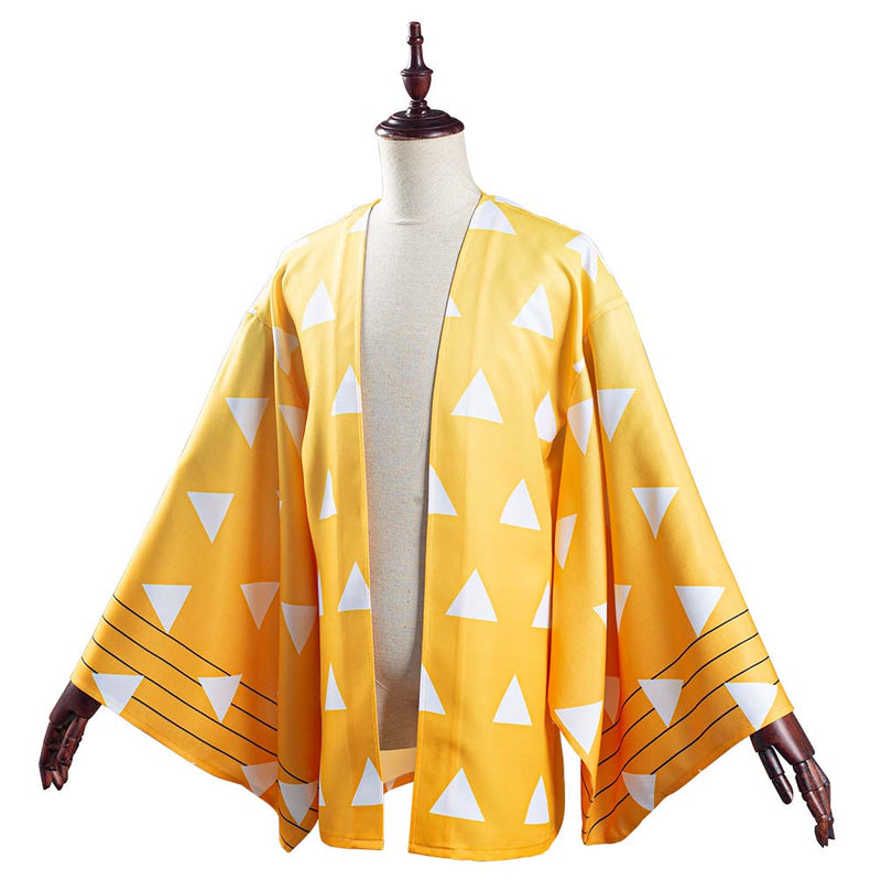 Demon Slayer: Kimetsu no Yaiba Agatsuma Zenitsu Kimono Coat Cosplay Costume