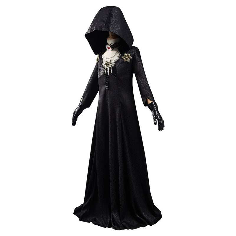 Resident Evil Village Bela Dimitrescu Vampire Lady Bela Dimitrescu  Dress Outfits Kids Children Halloween Carnival Suit Cosplay Costume