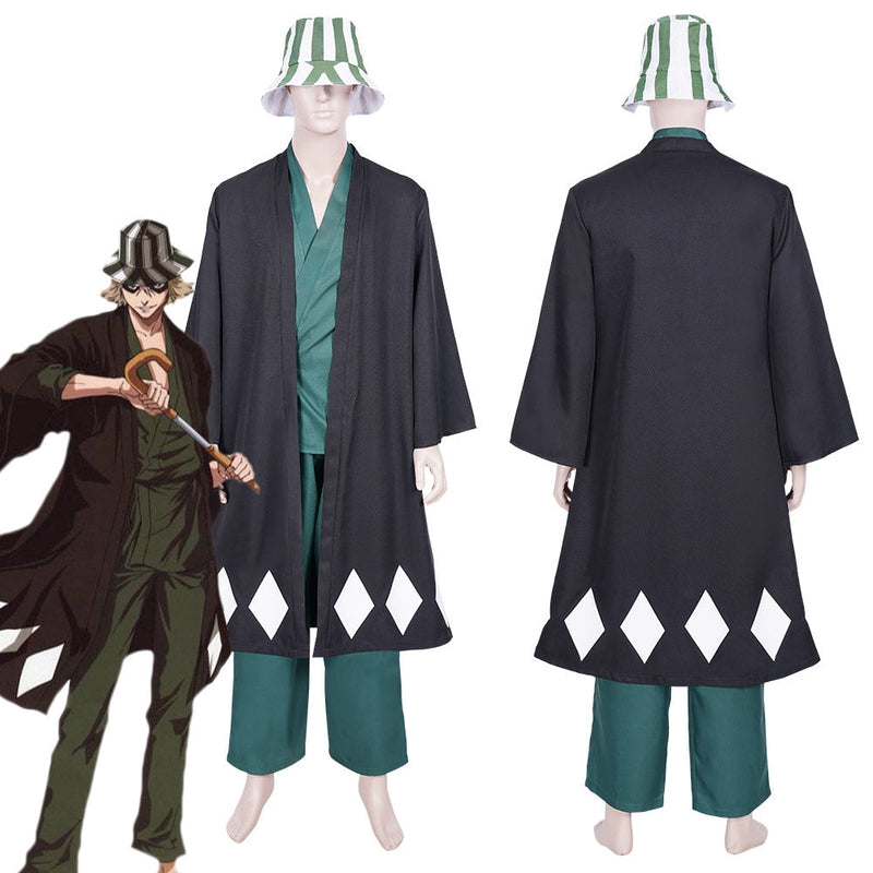 Anime Bleach Urahara Kisuke Coat Pants Hat Outfits Halloween Carnival Suit Cosplay Costume