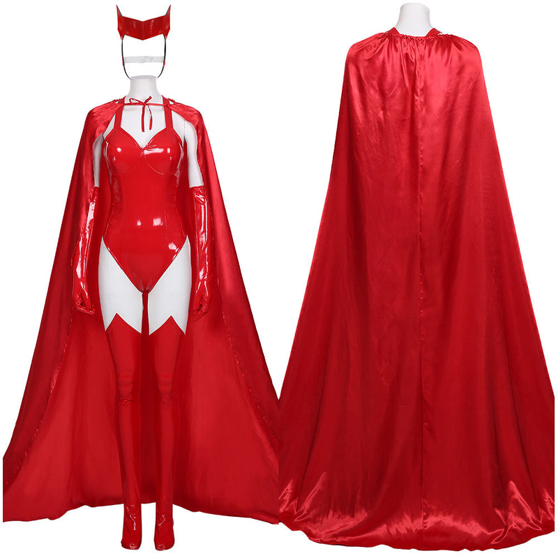 WandaVision2020- Sexy Scarlet Witch Wanda Maximoff Women Outfit Halloween Carnival Costume Cosplay Costume