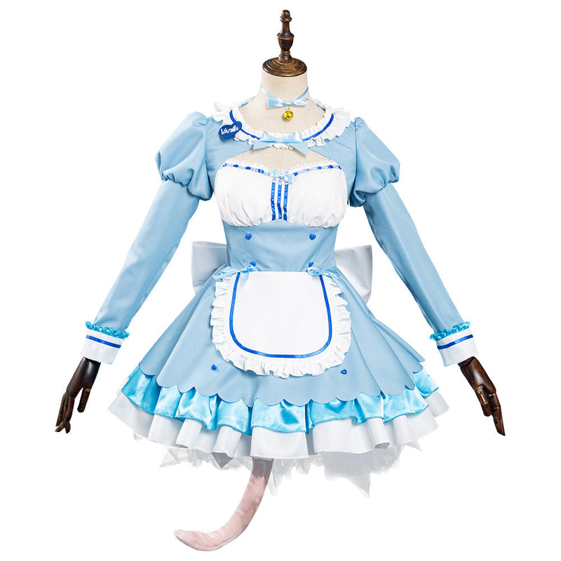 Nekopara Chocola/Vanilla Maid Dress Outfit Halloween Carnival Suit Cosplay Costume