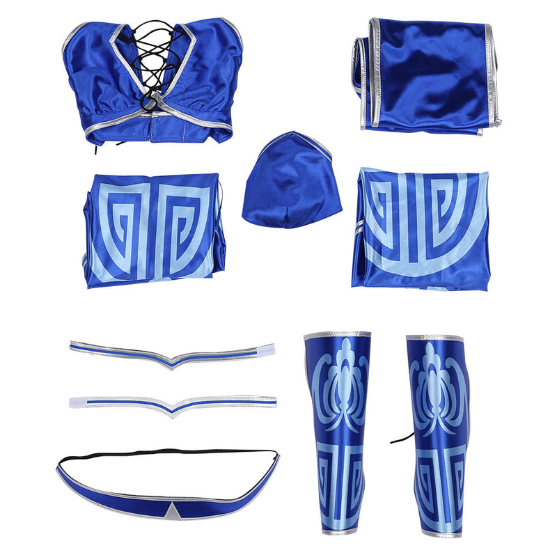 Mortal Kombat Kitana Costume Accessories Outfit Halloween Carnival Suit Cosplay Costume