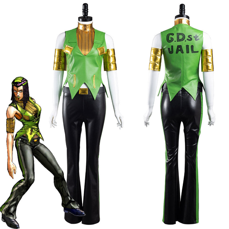 JoJo‘s Bizarre Adventure Ermes Costello Outfits Halloween Carnival Suit Cosplay Costume