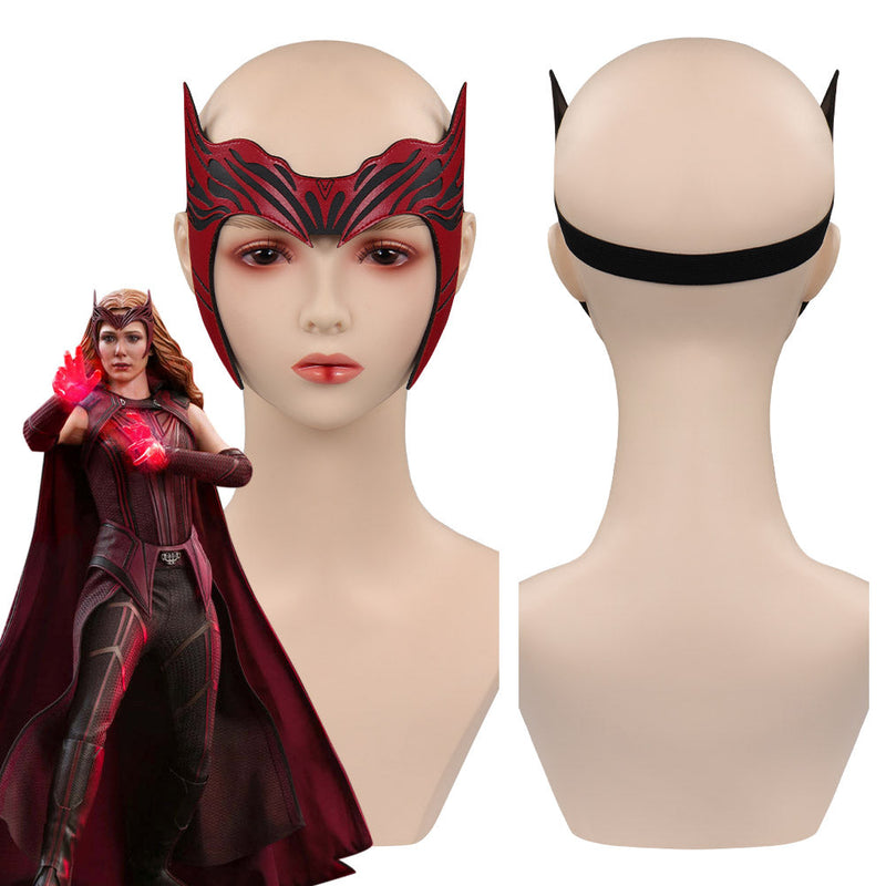 Doctor Strange in the Multiverse of Madness - Scarlet Witch Mask Cosplay PU Masks Costume Props