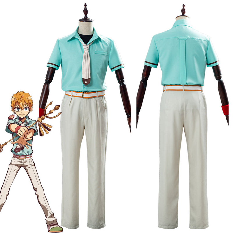 Toilet-bound Hanako-kun Minamoto Kou Shirt Pants Outfit Halloween Carnival Suit Cosplay Costume