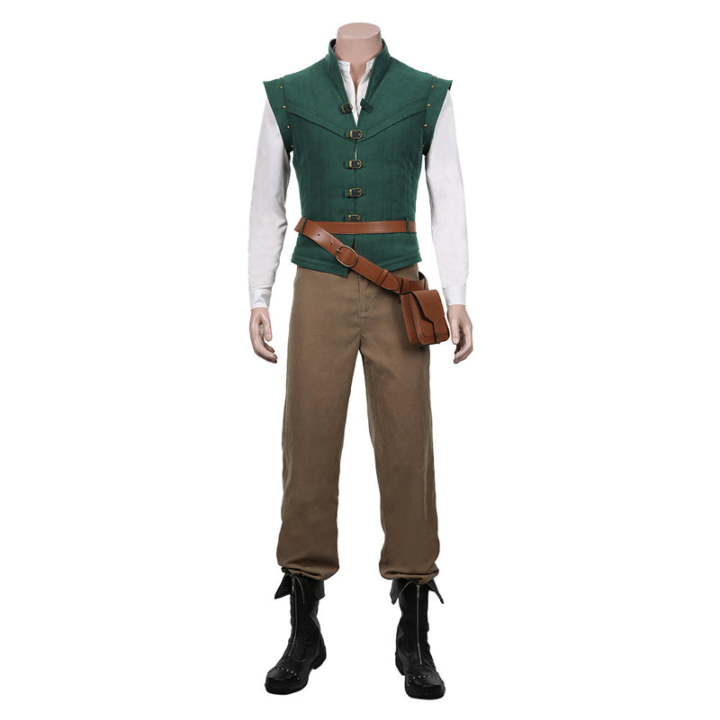 Tangled-Flynn Rider Vest Shirt Outfits Halloween Carnival Suit Cosplay Costume