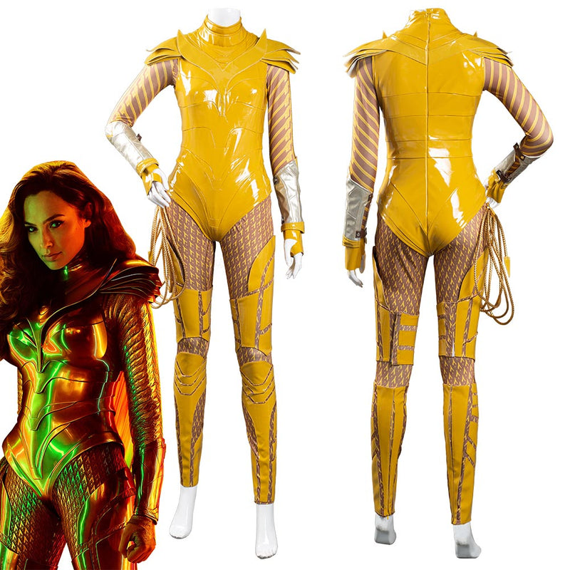 Wonder Woman 1984 Gold Jumpsuit Battle Suit WW84 Cosplay Costume