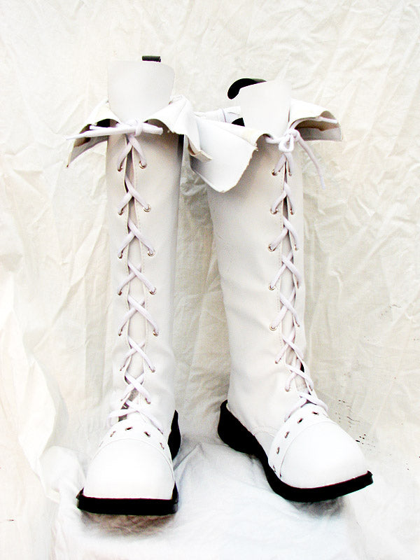 Classical White Boots Shoes Can be flipped Custom Made