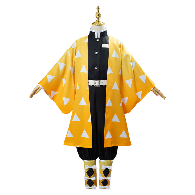 Demon Slayer: Kimetsu no Yaiba Agatsuma Zenitsu Cosplay Costume for Kids Children