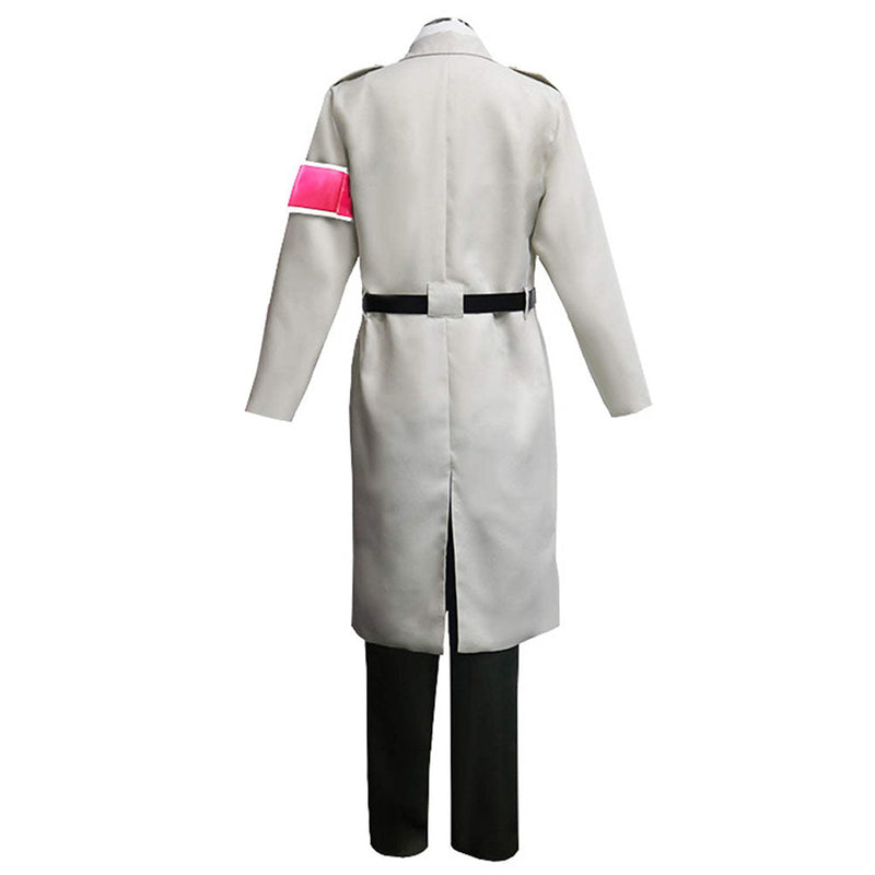 Attack on Titan Shingeki no Kyojin S4 Marley Army White Uniform Outfits Halloween Carnival Suit Cosplay Costume