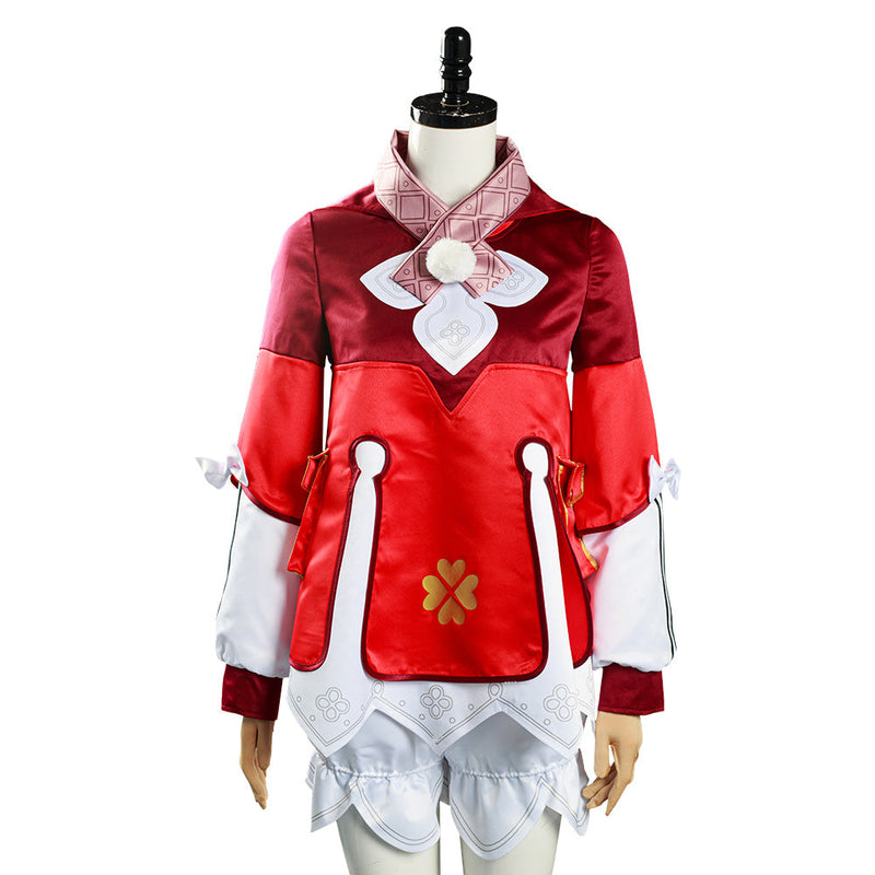 Game Genshin Impact Klee Coat Hat Outfits Halloween Carnival Suit Cosplay Costume