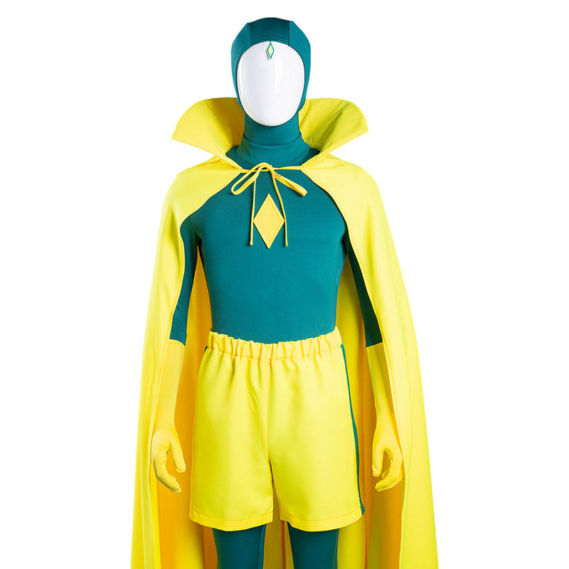 WandaVision Vision Jumpsuit Cloak Outfits Halloween Carnival Suit Cosplay Costume