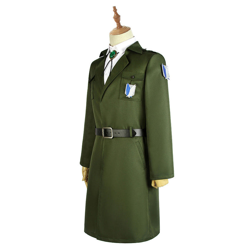 Attack on Titan Levi Eren Mikasa Scouting Legion Trench Coat Uniform Halloween Carnival Costume Cosplay Costume