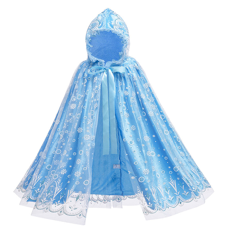 Frozen Princess Elsa Cloak Halloween Carnival Suit Cosplay Costume for Kids Children