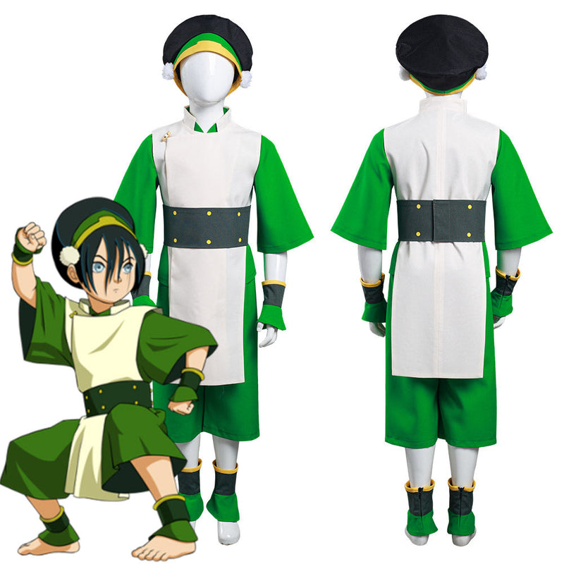 Avatar: The Last Airbender Toph bengfang Vest Pants Cosplay Costume for Kids Children