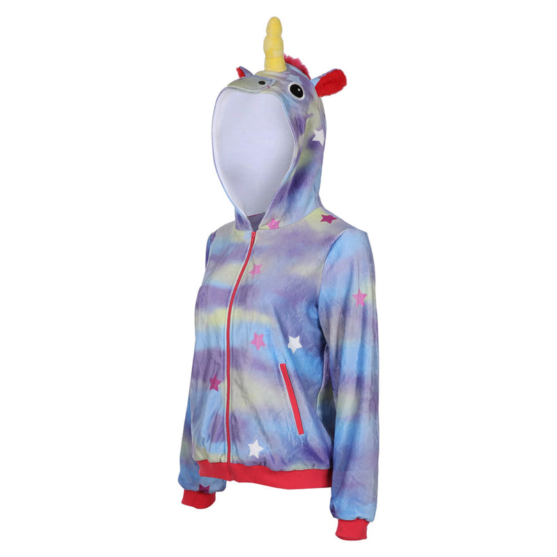 The Lovebirds Leilani Unicorn Hoodie Zipper Zip Up Jacket Coat Cosplay Costume