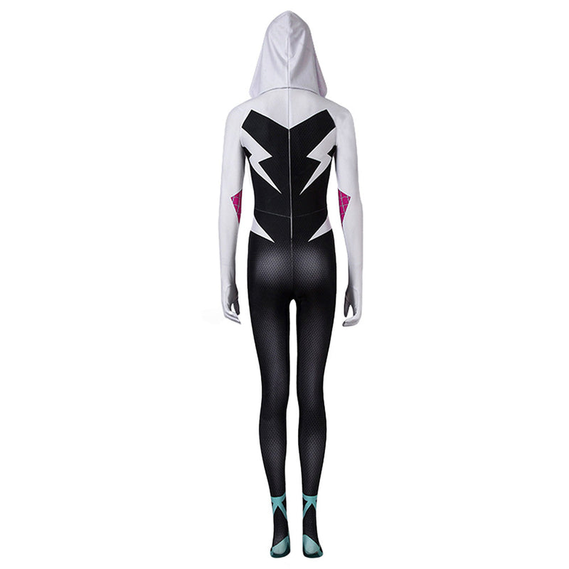 Spider-Man: Into the Spider-Verse Gwen Stacy Jumpsuit Halloween Carnival Suit Cosplay Costume