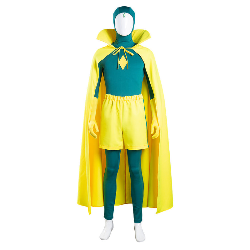 WandaVision Vision Jumpsuit Cloak Outfits Halloween Carnival Suit Cosplay Costume