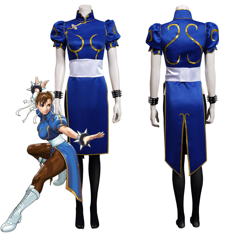 Street Fighter SF Chun Li Cheongsam Dress Outfits Halloween Carnival Suit Cosplay Costume