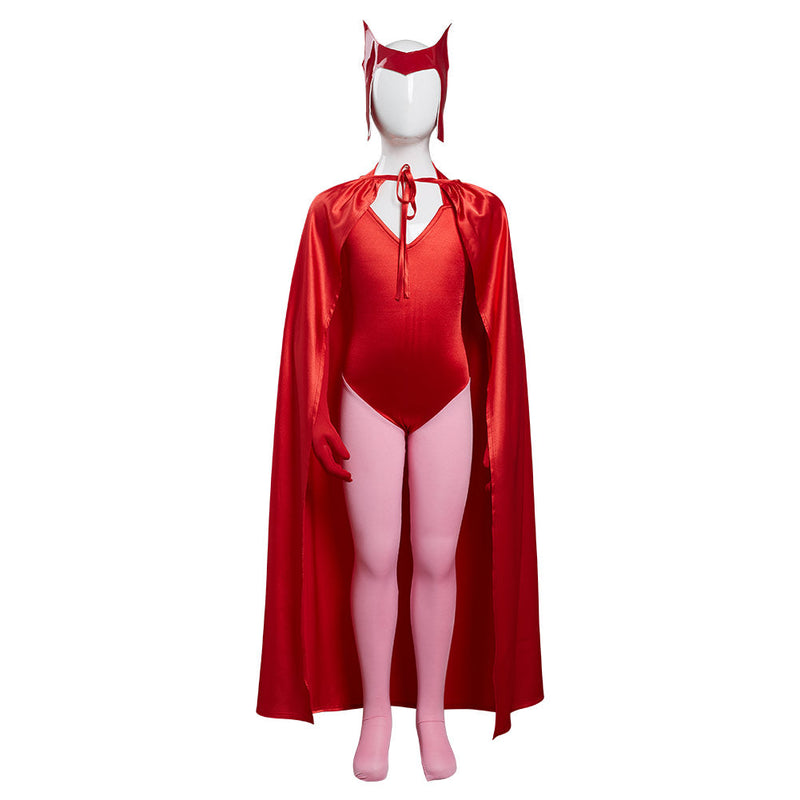 WandaVision Scarlet Witch Wanda Maximoff Costume for Kids Children Cosplay Costume