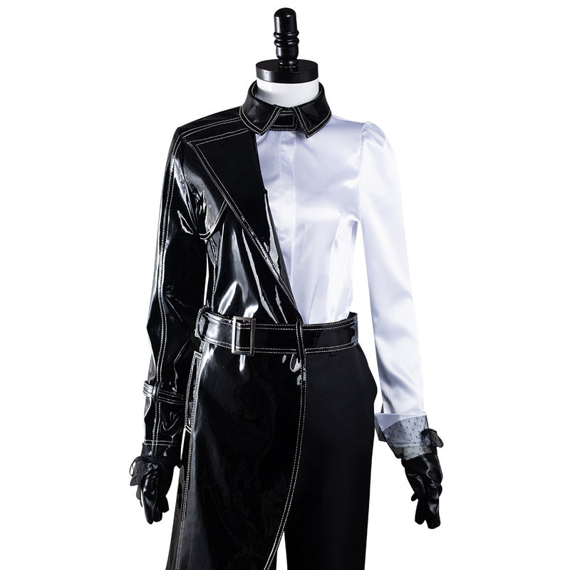 Cruella Black White Shirt Coat Pants Outfits Halloween Carnival Suit Cosplay Costume