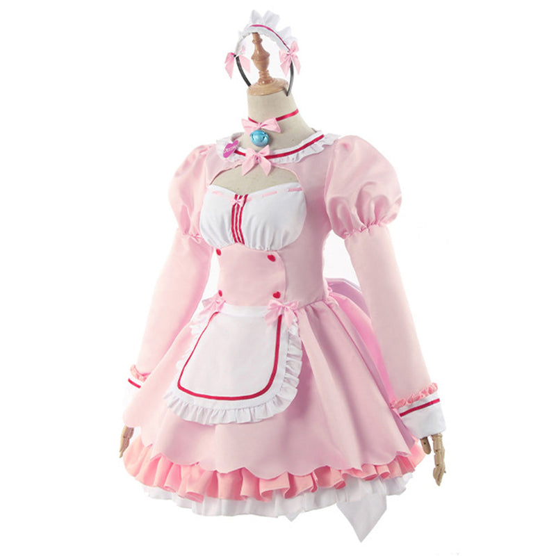 Nekopara Chocola/Vanilla Maid Dress Outfit Halloween Carnival Suit Cosplay Costume