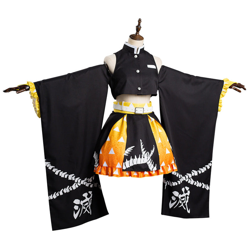 Anime Demon Slayer: Kimetsu no Yaiba  Agatsuma Zenitsu Original Design Cosplay Costume