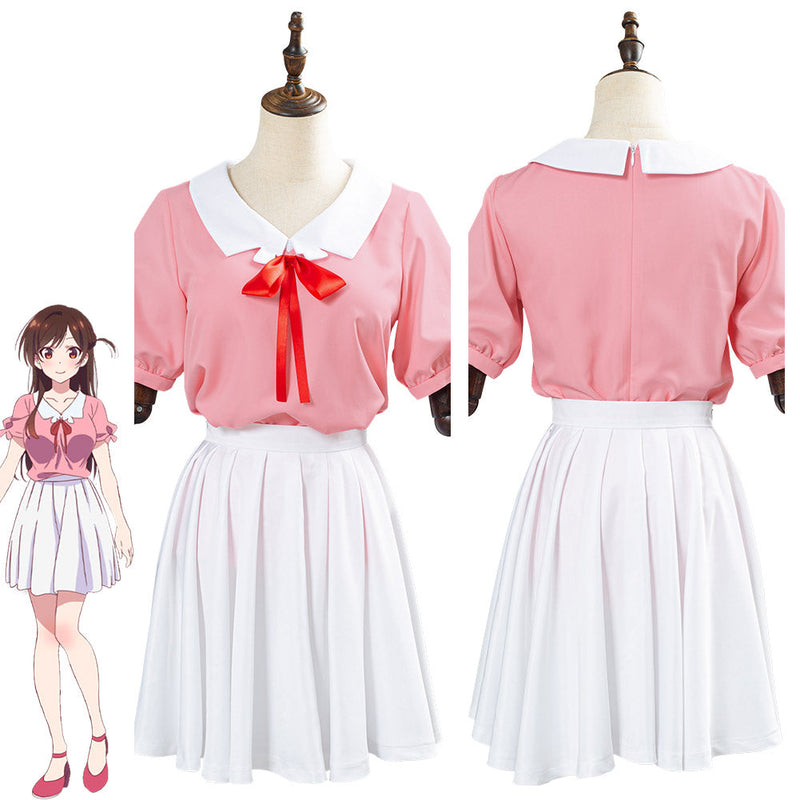 Rent A Girlfriend Ichinose Chizuru/Mizuhara Chizuru Girl‘s Top Short Skirt Suit Halloween Carnival Costume Cosplay Costume