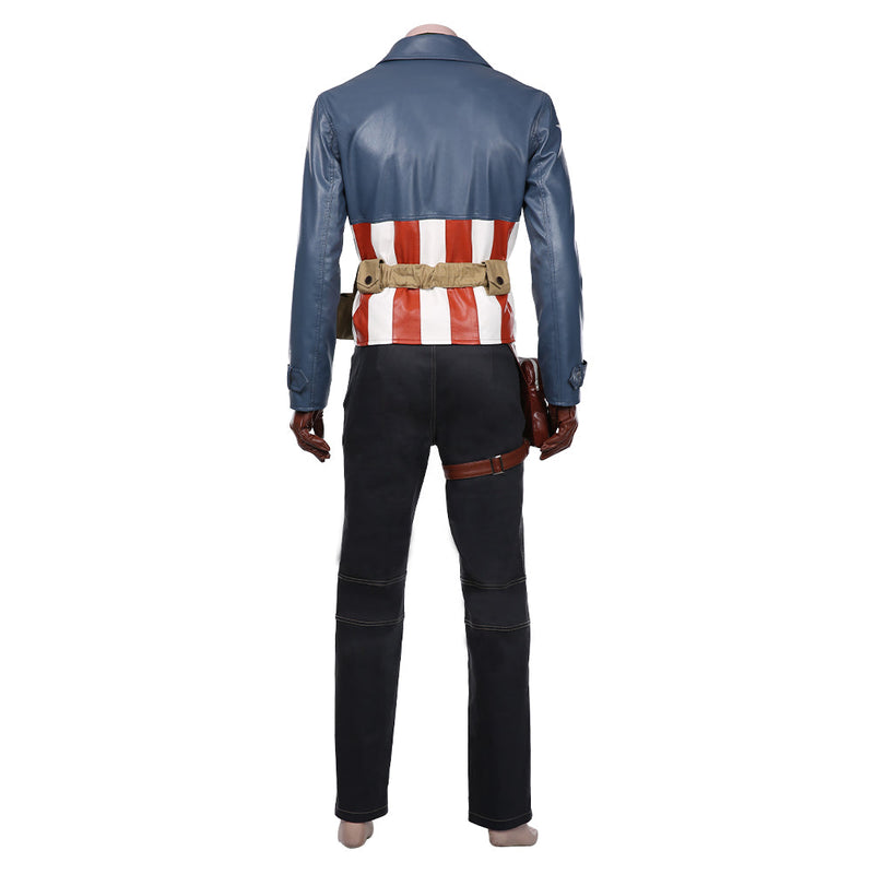 Avengers game-Captain America Coat Jacket Outfits Halloween Carnival Suit Cosplay Costume