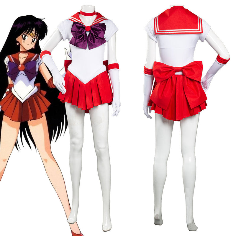 Sailor Moon Hino Rei Uniform Dress Outfits Halloween Carnival Suit Cosplay Costume